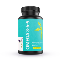 Triple Strength Omega 3 6 9 Fish Oil + Flaxseed Oil & Sunflower Oil - EPA & DHA - High Strength | 1000mg | Potent Essential Fatty Acids | Made in UK by Nutrizing Succes